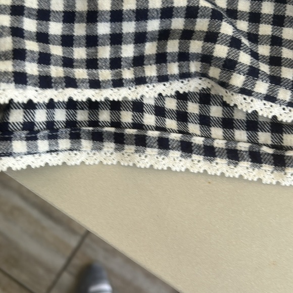 Jane and Bleeker Navy and White Gingham Romper Size M - Picture 7 of 9